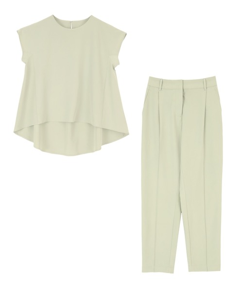 UR'S（ユアーズ）の「ﾌﾚﾝﾁｽﾘｰﾌﾞﾄｯﾌﾟｽ×ﾊﾟﾝﾂｾｯﾄｱｯﾌﾟ（セットアップ・レディース・ブラック/ネイビー/グリーン/カーキ・S/M/L）」の19枚目の写真