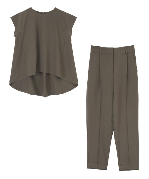 UR'S（ユアーズ）の「ﾌﾚﾝﾁｽﾘｰﾌﾞﾄｯﾌﾟｽ×ﾊﾟﾝﾂｾｯﾄｱｯﾌﾟ（セットアップ・レディース・ブラック/ネイビー/グリーン/カーキ・S/M/L）」の20枚目の写真