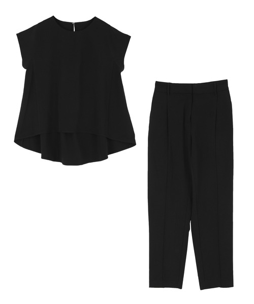 UR'S（ユアーズ）の「ﾌﾚﾝﾁｽﾘｰﾌﾞﾄｯﾌﾟｽ×ﾊﾟﾝﾂｾｯﾄｱｯﾌﾟ（セットアップ・レディース・ブラック/ネイビー/グリーン/カーキ・S/M/L）」の21枚目の写真