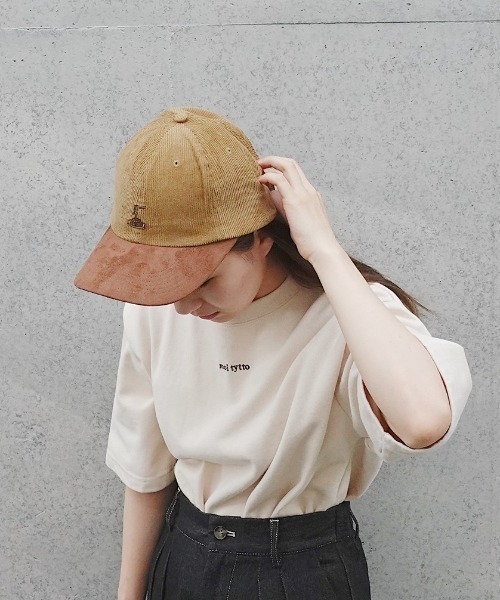 moi tytto（モイテュット）の「ワンポイント刺繍キャップ（キャップ・レディース・ブラウン/ナチュラル・FREE）」の7枚目の写真