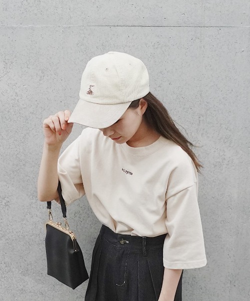 moi tytto（モイテュット）の「ワンポイント刺繍キャップ（キャップ・レディース・ブラウン/ナチュラル・FREE）」の3枚目の写真