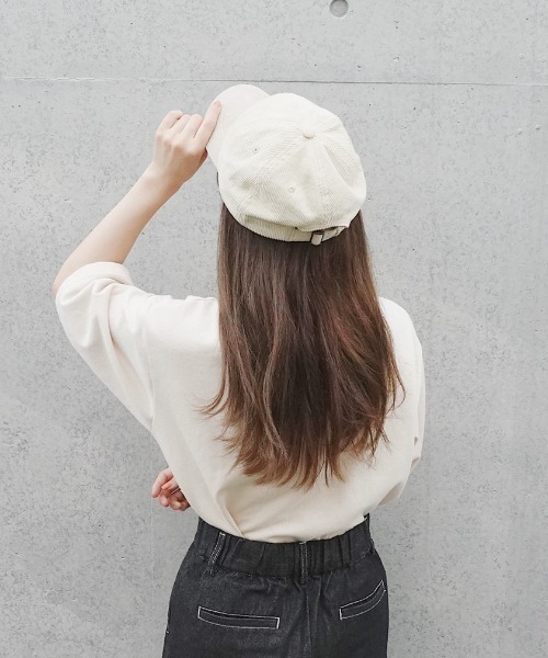 moi tytto（モイテュット）の「ワンポイント刺繍キャップ（キャップ・レディース・ブラウン/ナチュラル・FREE）」の5枚目の写真