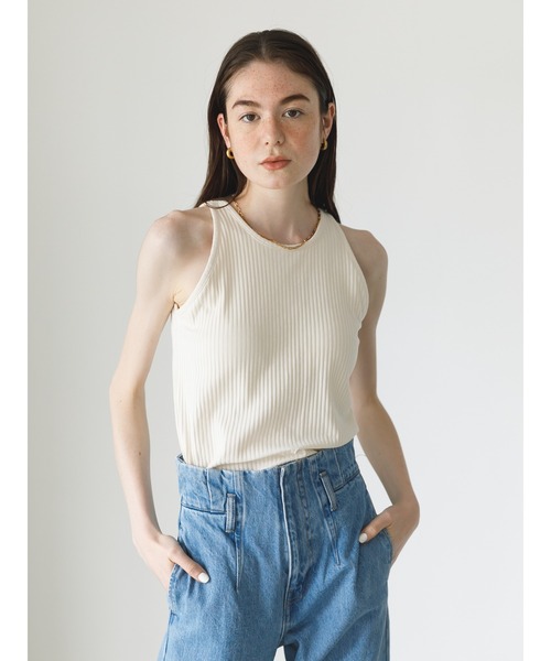 koe（コエ）の「カップ付きタンクトップ*（タンクトップ・レディース・アイボリー/ブラック/ベージュ・M/L）」の7枚目の写真