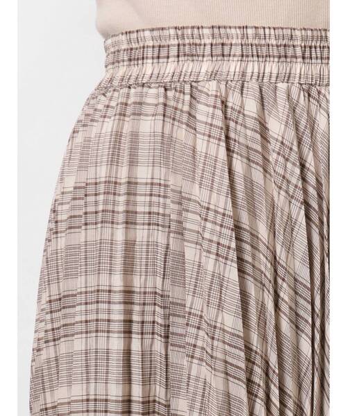dazzlin（ダズリン）の「チェックダブルプリーツスカート（スカート・レディース・ベージュ/ブラウン/グリーン・FREE）」の7枚目の写真