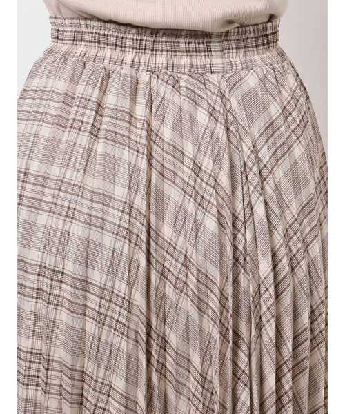 dazzlin（ダズリン）の「チェックダブルプリーツスカート（スカート・レディース・ベージュ/ブラウン/グリーン・FREE）」の11枚目の写真