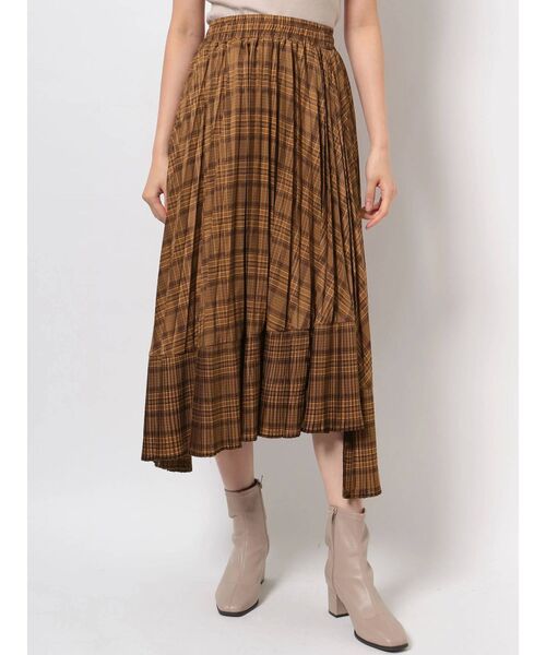 dazzlin（ダズリン）の「チェックダブルプリーツスカート（スカート・レディース・ベージュ/ブラウン/グリーン・FREE）」の17枚目の写真