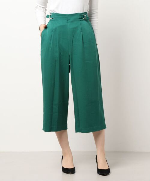 Te chichi（テチチ）の「クロップドワイドストレートパンツ（その他パンツ・レディース・ネイビー/ベージュ/グリーン・MEDIUM/SMALL）」の12枚目の写真