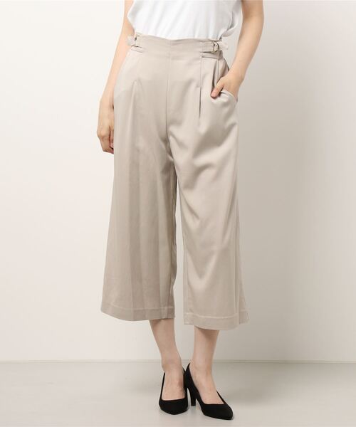 Te chichi（テチチ）の「クロップドワイドストレートパンツ（その他パンツ・レディース・ネイビー/ベージュ/グリーン・MEDIUM/SMALL）」の10枚目の写真