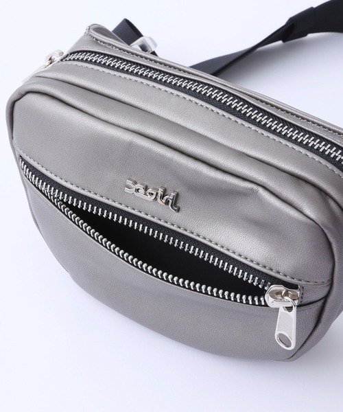 X-girl(エックスガール)の「FAUX LEATHER WAIST BAG(ボディバッグ/ウエストポーチ・レディース・ブラック/ベージュ/パープル・ONE SIZE)」の7枚目の写真