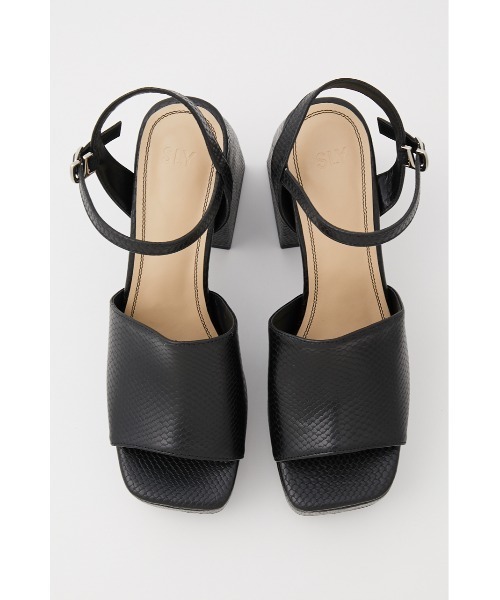 SLY（スライ）の「COVERD PYTHON CHANKSOLE SANDAL チャンキーソール サンダル（サンダル・レディース・ブラック/ブラウン・LARGE/SMALL/MEDIUM）」の13枚目の写真