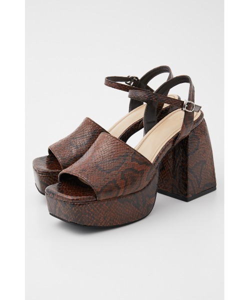 SLY（スライ）の「COVERD PYTHON CHANKSOLE SANDAL チャンキーソール サンダル（サンダル・レディース・ブラック/ブラウン・LARGE/SMALL/MEDIUM）」の4枚目の写真