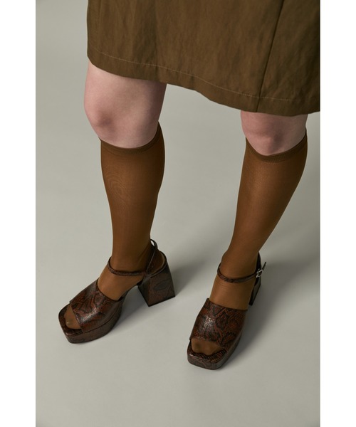 SLY（スライ）の「COVERD PYTHON CHANKSOLE SANDAL チャンキーソール サンダル（サンダル・レディース・ブラック/ブラウン・LARGE/SMALL/MEDIUM）」の19枚目の写真