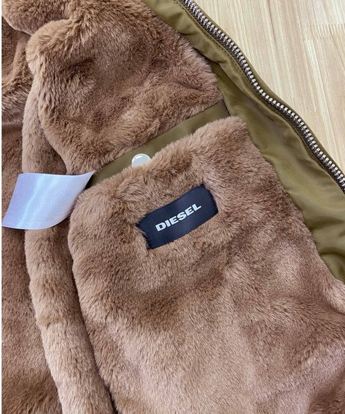 DIESEL（ディーゼル）の「裏フェイクムートン ミリタリー MA-1 ジャケット「J-SOULY-TYE」（MA-1・メンズ・カーキ・S）」の14枚目の写真