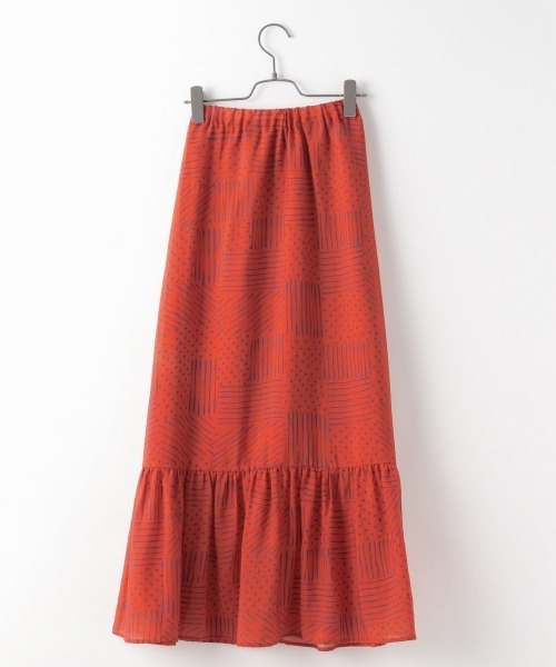 LOWRYS FARM（ローリーズファーム）の「アッシュコラボティアードスカート　959037（スカート・レディース・グリーン/レッド・FREE）」の5枚目の写真