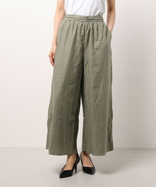 Samansa Mos2（サマンサ モスモス）の「柄アソートイージーワイドパンツ（その他パンツ・レディース・チャコール/カーキ/ブラック/ネイビー/ベージュ・ﾌﾘ-）」の9枚目の写真