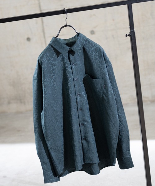 Naive magic（ナイーブマジック）の「【a】ジャガード タマスク柄ルーズシャツ（シャツ/ブラウス・メンズ・ブラック/ネイビー/グリーン・MEDIUM/LARGE）」の11枚目の写真