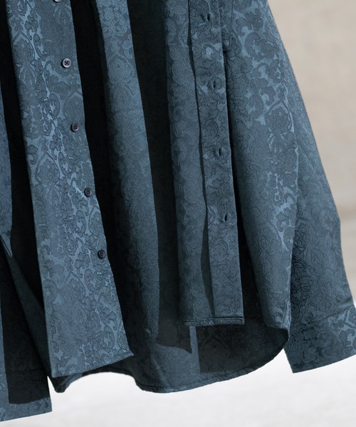 Naive magic（ナイーブマジック）の「【a】ジャガード タマスク柄ルーズシャツ（シャツ/ブラウス・メンズ・ブラック/ネイビー/グリーン・MEDIUM/LARGE）」の7枚目の写真