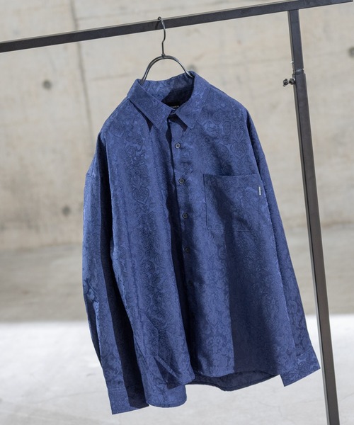 Naive magic（ナイーブマジック）の「【a】ジャガード タマスク柄ルーズシャツ（シャツ/ブラウス・メンズ・ブラック/ネイビー/グリーン・MEDIUM/LARGE）」の16枚目の写真