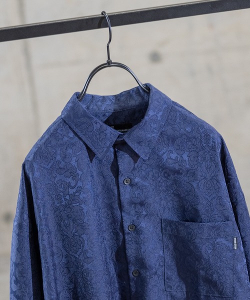 Naive magic（ナイーブマジック）の「【a】ジャガード タマスク柄ルーズシャツ（シャツ/ブラウス・メンズ・ブラック/ネイビー/グリーン・MEDIUM/LARGE）」の12枚目の写真