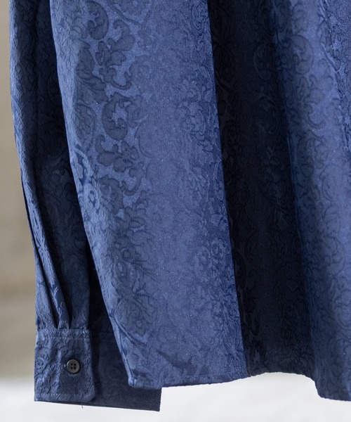 Naive magic（ナイーブマジック）の「【a】ジャガード タマスク柄ルーズシャツ（シャツ/ブラウス・メンズ・ブラック/ネイビー/グリーン・MEDIUM/LARGE）」の8枚目の写真