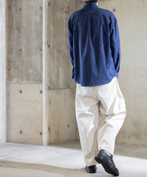 Naive magic（ナイーブマジック）の「【a】ジャガード タマスク柄ルーズシャツ（シャツ/ブラウス・メンズ・ブラック/ネイビー/グリーン・MEDIUM/LARGE）」の10枚目の写真