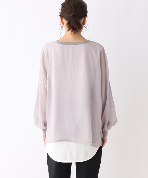 SHOO・LA・RUE(シューラルー)の「◆レイヤード風ブラウス(Tシャツ/カットソー・レディース・ライトグレー/ライトブルー/ブラック/ライトオレンジ系・00)」の11枚目の写真