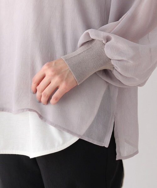 SHOO・LA・RUE(シューラルー)の「◆レイヤード風ブラウス(Tシャツ/カットソー・レディース・ライトグレー/ライトブルー/ブラック/ライトオレンジ系・00)」の12枚目の写真