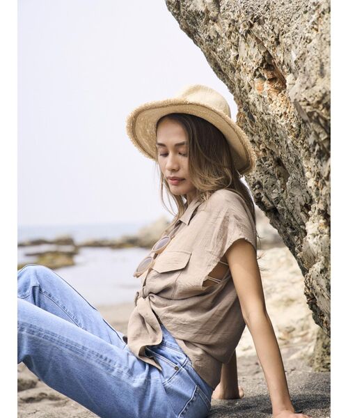 To the sea(トゥーザシー)の「フレンチスリーブウエストリボンシャツ(シャツ/ブラウス・レディース・ベージュ/ピンク/ホワイト・FREE)」の17枚目の写真