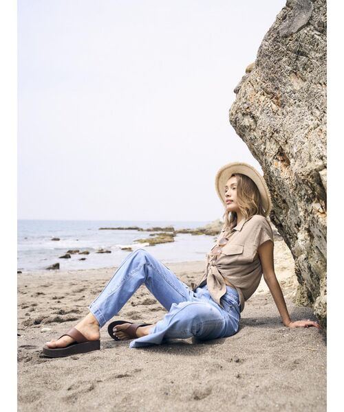 To the sea(トゥーザシー)の「フレンチスリーブウエストリボンシャツ(シャツ/ブラウス・レディース・ベージュ/ピンク/ホワイト・FREE)」の19枚目の写真