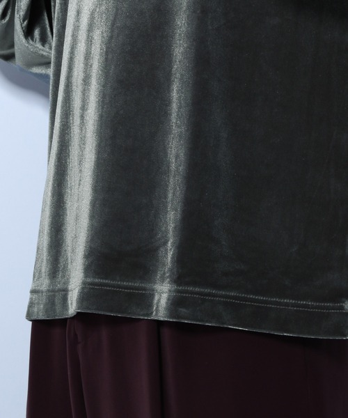 HARE(ハレ)の「ベルベットカットソー(HARE)(Tシャツ/カットソー・メンズ・ブラック/ベージュ/グレー・SMALL/MEDIUM)」の11枚目の写真