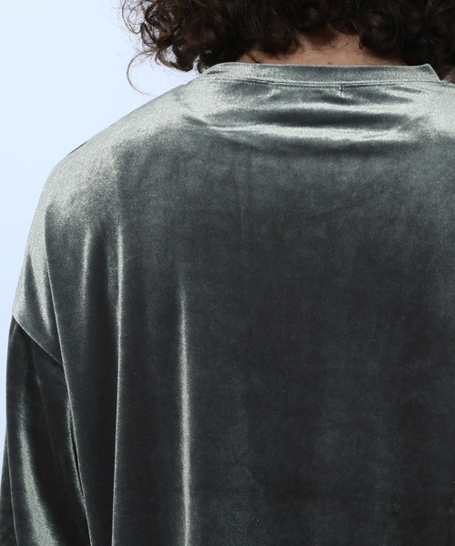 HARE(ハレ)の「ベルベットカットソー(HARE)(Tシャツ/カットソー・メンズ・ブラック/ベージュ/グレー・SMALL/MEDIUM)」の5枚目の写真