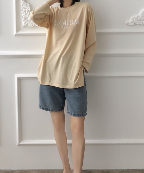 Bifrost（ビフレスト）の「スリット入り長袖Tシャツ（Tシャツ/カットソー・レディース・ブラック/ベージュ/ネイビー/ホワイト・フリー）」の21枚目の写真