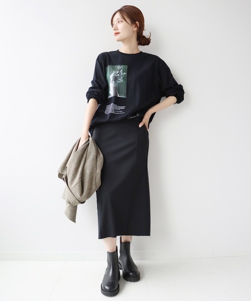 plage（プラージュ）の「【JANE SMITH/ジェーンスミス】SP ART PRINT L/SL Tシャツ◆（Tシャツ/カットソー・レディース・ブラック・FREE）」の11枚目の写真