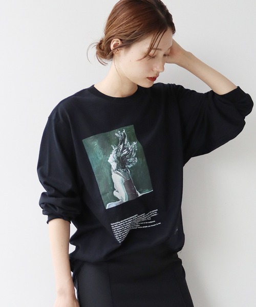 plage（プラージュ）の「【JANE SMITH/ジェーンスミス】SP ART PRINT L/SL Tシャツ◆（Tシャツ/カットソー・レディース・ブラック・FREE）」の20枚目の写真