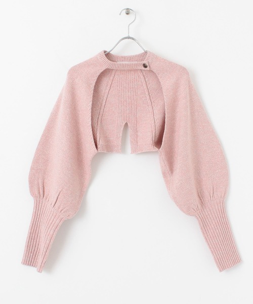 KBF（ケイビーエフ）の「ボリュームスリーブショートカーディガン（カーディガン/ボレロ・レディース・ピンク/グリーン/ブラウン・ONE）」の12枚目の写真