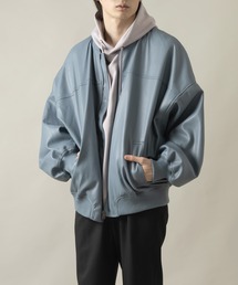 SlashDate | バルーンシルエットフェイクレザージャケット(ブルゾン)