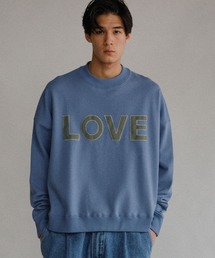 KATHARINE HAMNETT（キャサリンハムネット）の「KATHARINE HAMNETT/キャサリンハムネット LOVE オーガニックコットン裏毛クルーネック（スウェット・メンズ）」