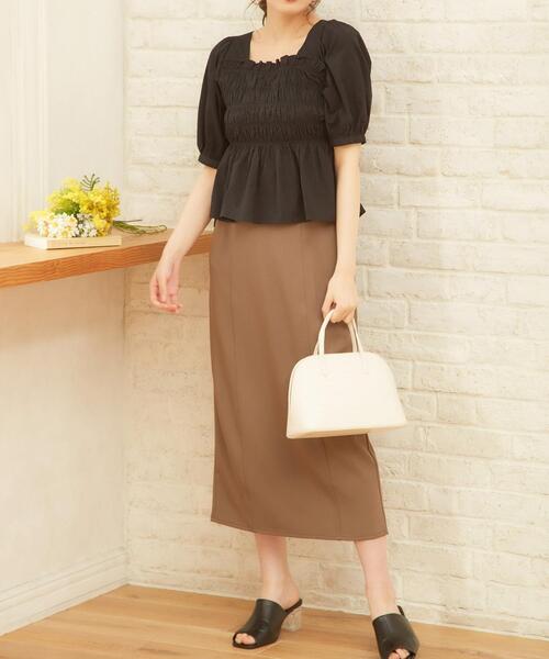 INGNI(イング)の「ハイウエストナロー/スカート(スカート・レディース・ブラック/ブラウン/ピンク・FREE)」の1枚目の写真