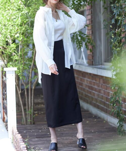 INGNI(イング)の「ハイウエストナロー/スカート(スカート・レディース・ブラック/ブラウン/ピンク・FREE)」の2枚目の写真