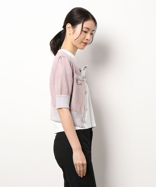 Swankiss（スワンキス）の「HB by color C/D TOPS（ニット/セーター・レディース・ホワイト/ピンク/ブラック・FREE）」の4枚目の写真