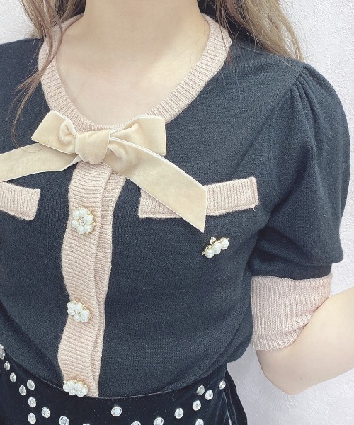 Swankiss（スワンキス）の「HB by color C/D TOPS（ニット/セーター・レディース・ホワイト/ピンク/ブラック・FREE）」の9枚目の写真