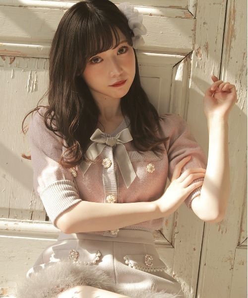 Swankiss（スワンキス）の「HB by color C/D TOPS（ニット/セーター・レディース・ホワイト/ピンク/ブラック・FREE）」の12枚目の写真