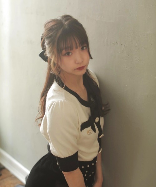 Swankiss（スワンキス）の「HB by color C/D TOPS（ニット/セーター・レディース・ホワイト/ピンク/ブラック・FREE）」の6枚目の写真