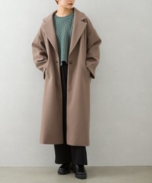 エコウール袖タックチェスターコート