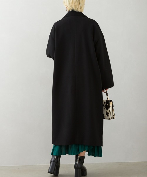 SpRay（スプレイ）の「エコウール袖タックチェスターコート（チェスターコート・レディース・ブラック/ブルー/グリーン/モカ/グレー/アイボリー・FREE）」の14枚目の写真