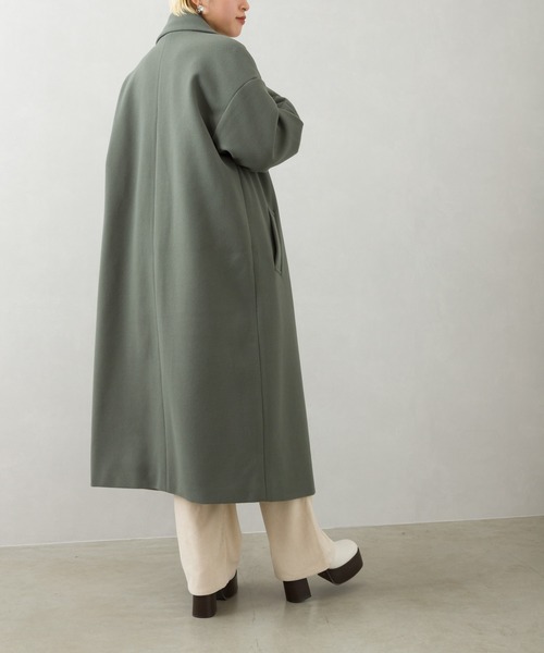 SpRay（スプレイ）の「エコウール袖タックチェスターコート（チェスターコート・レディース・ブラック/ブルー/グリーン/モカ/グレー/アイボリー・FREE）」の17枚目の写真