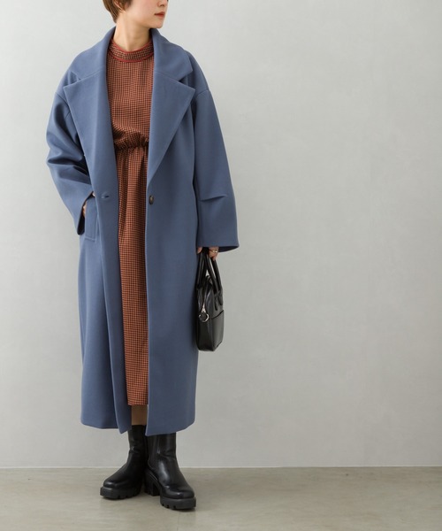 SpRay（スプレイ）の「エコウール袖タックチェスターコート（チェスターコート・レディース・ブラック/ブルー/グリーン/モカ/グレー/アイボリー・FREE）」の19枚目の写真