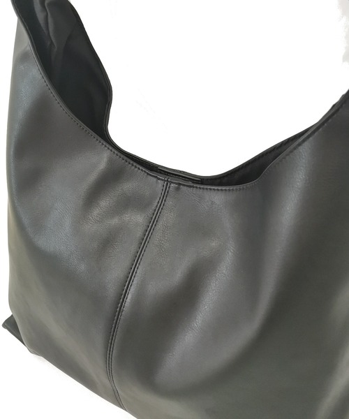 ADMIX/ATELIER SAB MEN(アドミックスアトリエサブメン)の「ムラ加工 フェイクレザー ショッパートートバッグ(トートバッグ・メンズ・ブラック/グレー/ネイビー・FREE)」の6枚目の写真
