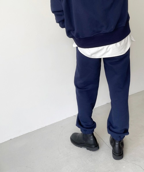 CANAL JEAN(キャナルジーン)の「RCW BLUE LABEL(ブルーレーベル) 裏毛刺繍パンツ(スウェットパンツ・レディース・ネイビー/グリーン/ヘザーグレー・38/36)」の12枚目の写真