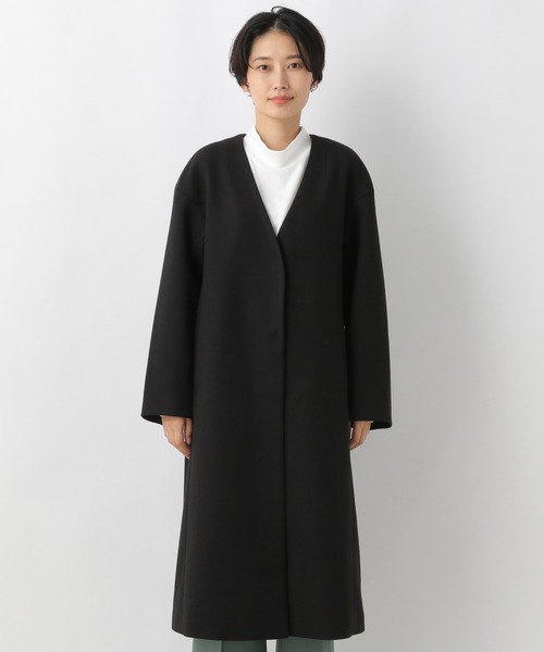 LEPSIM（レプシィム）の「ノーカラロングコート　950919（ノーカラーコート・レディース・ブラウン/ブラック/グリーン・FREE）」の13枚目の写真